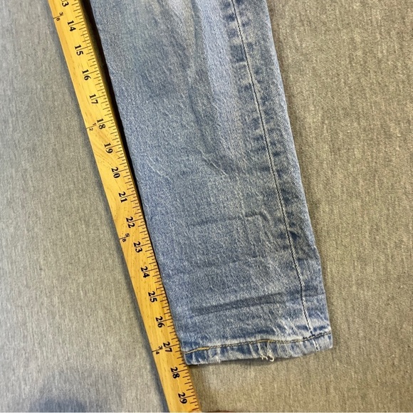 Levi’s 501 Jeans Women’s Size 25 x 28 Light Blue Tango Taps Destroyed Skinny - Picture 7 of 11
